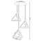 Modern 3 Bulb Triangle Shapes Ceiling Hanging Light Fixture, Black Decorative Chandelier